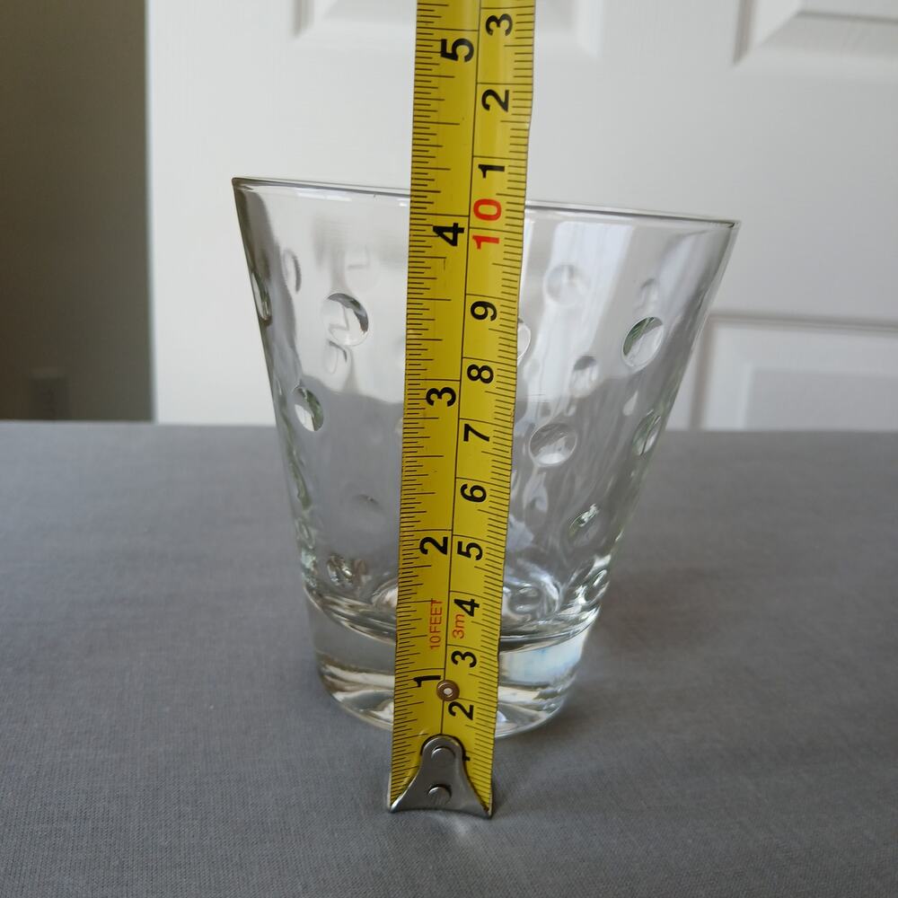 Kromex Serving Set 4" polka dot glass, lid, & 2 silver chrome plates VTG 50s MCM - Picture 5 of 16